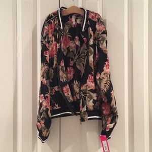 Floral bomber jacket